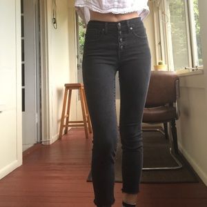 Madewell 9” Mid Rise Skinny Jeans Button Fly